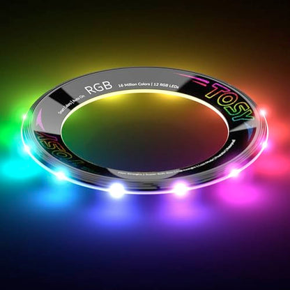 TOSY Flying Ring - 16 million RGB colors, bright, automatic lighting, safe, waterproof, lightweight Frisbee, birthday, Easter, Christmas gift for kids, 2-pack
