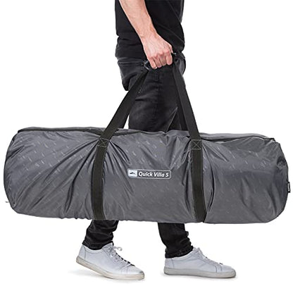 qeedo Quick Villa L, family tent for 5 persons, instant tent with standing height - grey