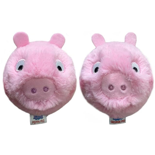 Thank you Peppa Pig and George Pig Bouncy Balls 2-Pack - Soft plush toys for kids - Cuddly collectible figures - Gift for boys & girls