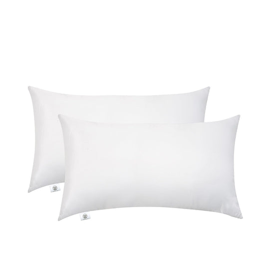 Makimoo pillow set of 2, 50 x 70 cm, for bed and decorative use. Polyester filling for sofa or decorative pillows.