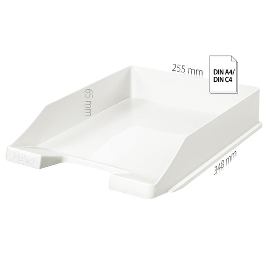 HAN Letter Tray CLASSIC, 10 pack Desk Organizer, Office Supplies, Storage compartments, Office Materials, Letter Tray, Document Tray, up to size A4/C4, 1027-X-17, red