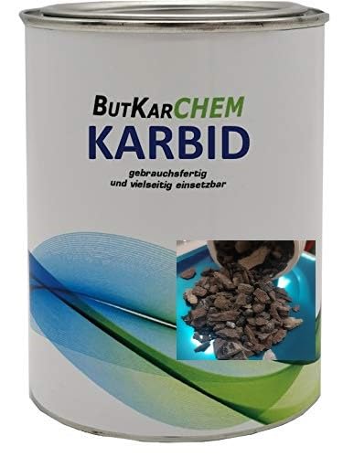 ButKarCHEM Karbide (also known as calcium carbide stones) with only 3% dust content produce long-lasting gas for carbide lamps. (Lab number 33469187) Immediate 24-hour shipping available for 1x250g order.