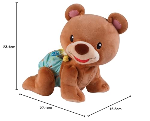 Vtech Baby Crawl-with-Me Bear - Interactive plush toy that crawls, counts, talks, and sings on its own - For children aged 9-36 months.