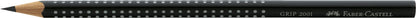 Faber-Castell 217059 - Pencil Set Sleeve, with sharpener, eraser, and 3 pencils, writing set Grip 2001 black (Pack of 2)