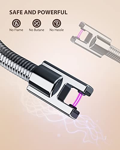 RONXS Arc Lighter, Electric Lighter with Extended Neck, Safety Lock - Candle Gadgets, Type C Rechargeable Plasma Candle Lighter for Kitchen Stove Camping, Fireworks Fireplace