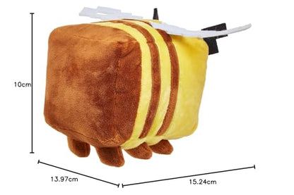 Mattel Minecraft plush figure, approximately 8 inches, soft, collectible gift for fans ages 3 and up HBN41, Yellow