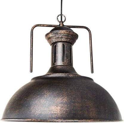 FRIDEKO HOME Pendant Light Dining Table Vintage, Ceiling Light Rustic Industrial Hanging Lamp Ø40cm Wide Living Room Retro Ceiling Light Black Bedroom Lamp Dining Table Lamp Kitchen Lamp Rustic Style