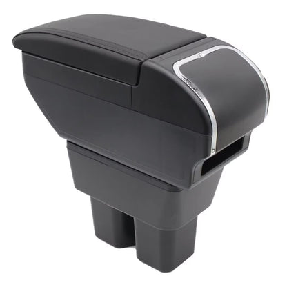 Double Layer Armrest Box for Suzuki Jimny 2019-2023 Center Console Storage Box with Cup Holder Armrest Accessory Black