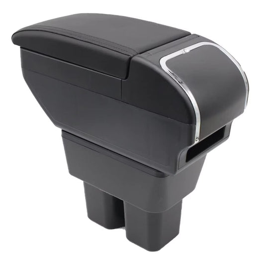 Double Layer Armrest Box for Suzuki Jimny 2019-2023 Center Console Storage Box with Cup Holder Armrest Accessory Black