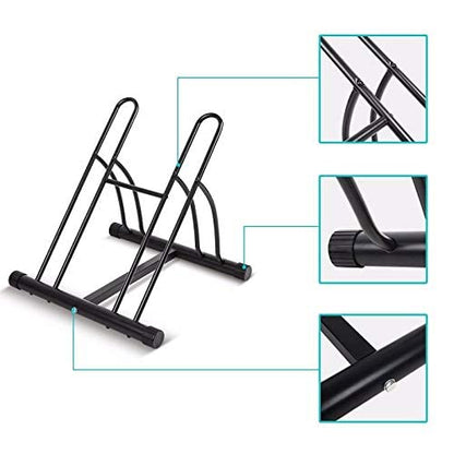 INION MHBB5012 - Bicycle holder for 2 bicycles. Free-standing bike stand, assembly stand, repair stand, bike parking stand, bike holder. Floor stand/keys.