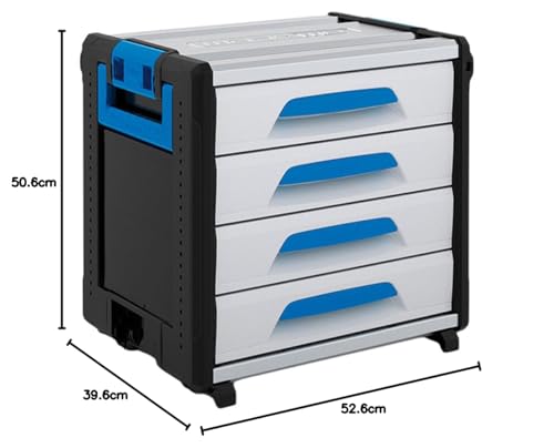 Sortimo WorkMo module - 4 drawers H6 with full extension - Modular workshop trolley for organized tool storage - Expandable, lightweight & sturdy - Ideal for construction sites & workshops