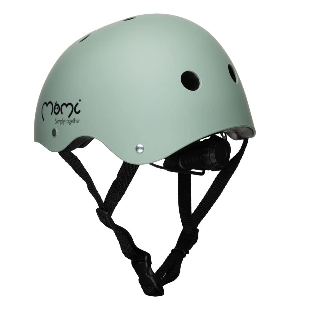 MoMi Mimi children's helmet adjustable, head circumference 47-58 cm (1-4 years), impact-resistant and shock-absorbing bicycle helmet for kids, 11 ventilation openings, foam padding, adjustable chin strap