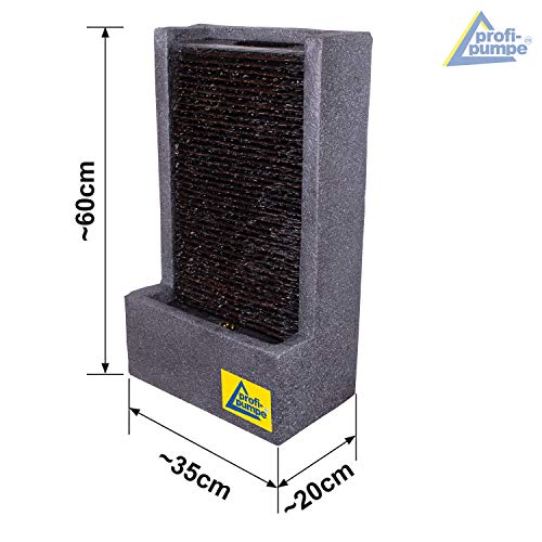 Garden fountain fountain decorative fountain indoor fountain fountain waterfall water feature for garden (Königsbach with LED light -230V)