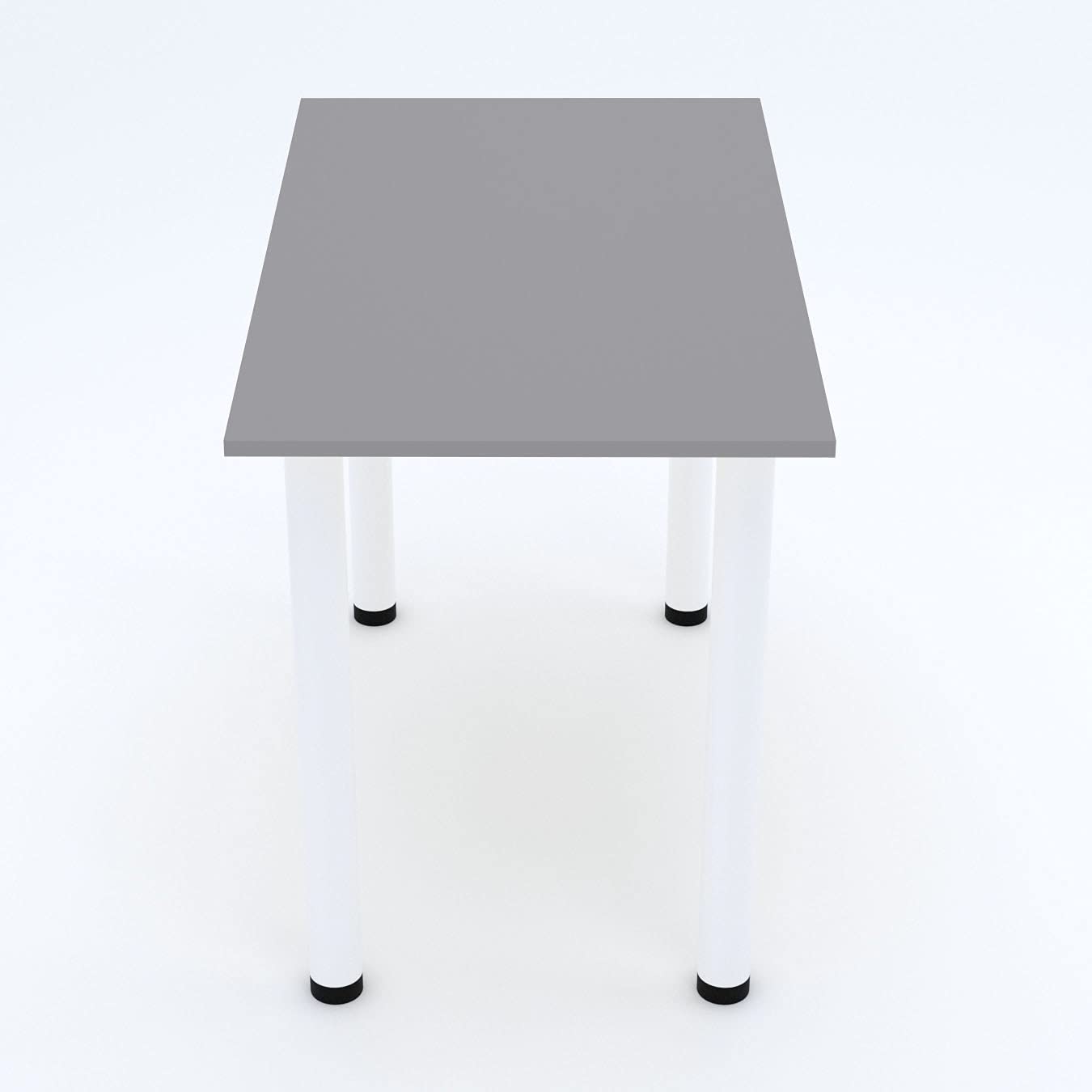 AKKE 70x40 | Dining table - Table with white legs - Kitchen table - Desk | Light Graphite