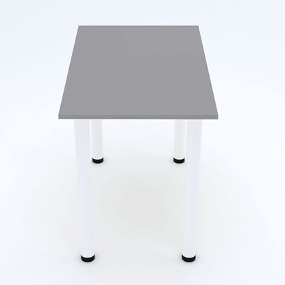 AKKE 70x40 | Dining table - Table with white legs - Kitchen table - Desk | Light Graphite