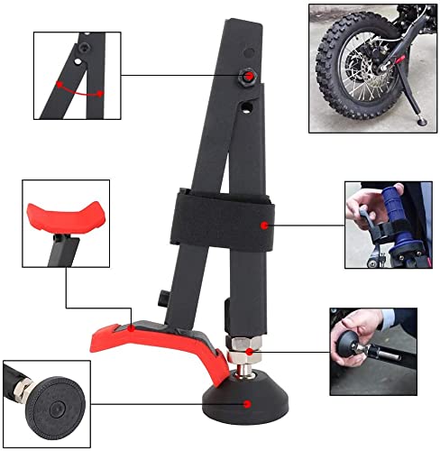 JFG RACING Motorcycle Stand Rear, Front and Rear Stand with Cleaning Brush for most motorcycles Motocross Enduro Pit Bike Dirt Bike Surron Talaria Sting E-Bike Red