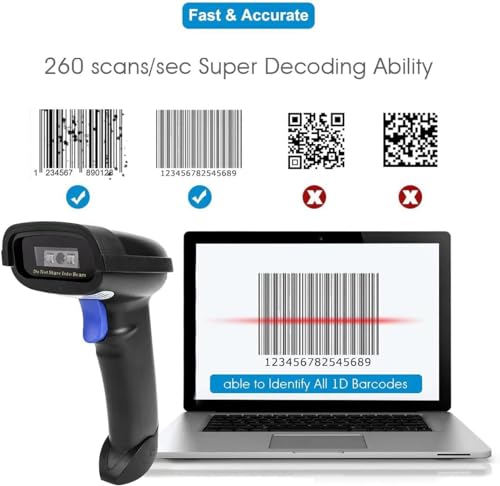 NETUM NT-1228BC Bluetooth CCD Barcode Scanner Handheld Wireless 1D Bar Codes Imager for Mobile Payment Computer Screen Scan Supports IOS & Android