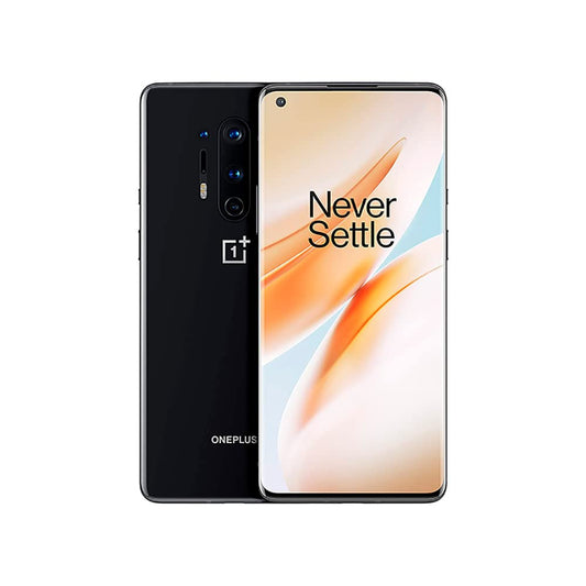OnePlus 8 Pro (5G) smartphone without contract, 8 GB RAM + 128 GB storage, 6.78” (3D) Fluid AMOLED 120Hz display, wireless fast charging 4510mAh battery, dual sim - Black