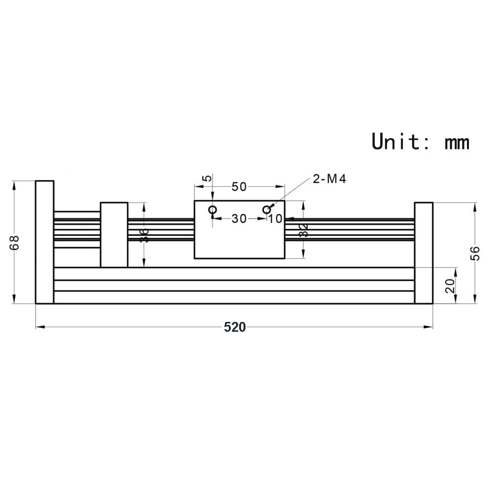 Befenybay 400mm effective travel length Double optical axis guide ball screw SFU1605 with NEMA23 stepper motor for DIY CNC mill parts X Y Z linear table actuator and 3D printer.