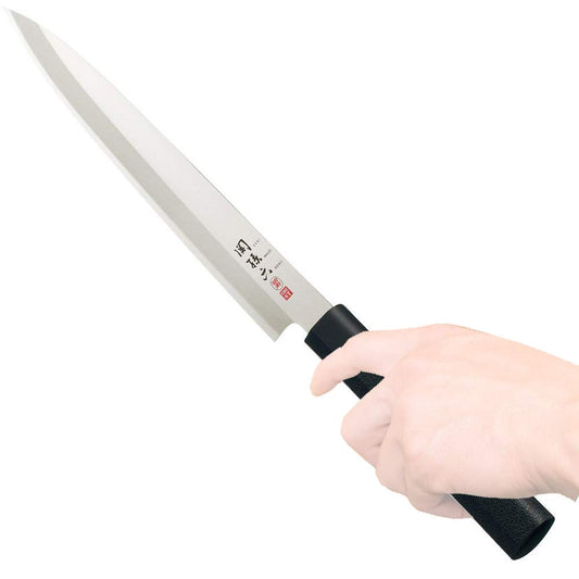 KAI Seki Magoroku Kinju and Hekiju Yanagiba Left-handed 21.0 cm blade length - 8A solid & SUS420J2 steel - 58 & 56 (±1) HRC - handcrafted - Pakkawood & PP plastic handle - fish knife - Made in Japan