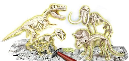 Clementoni Archeo Ludic Set - Prey and Predators Kids 7 years + | Scientific Gift | Paleontology set with glow-in-the-dark skeletons | Educational activity | Augmented Reality