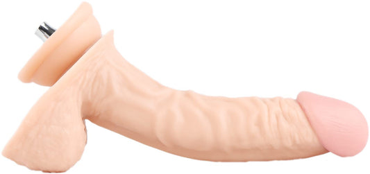 Fredorch Realistic Curved Dildo with Vac-U-Lock system for sex machine, insertable length of 7.28 inches, XXL penis stimulating G-spot for women, men, and couples (dildo curved nude)