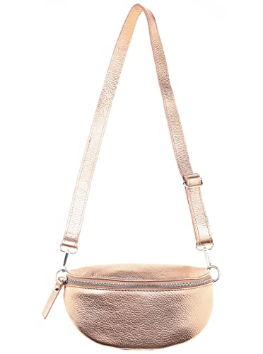 Twinheart Fanny Pack with Zipper 100% Genuine Leather - High-quality Women's Fanny Pack Crossbody Bag small and elegant - Shoulder Bag Fanny Pack