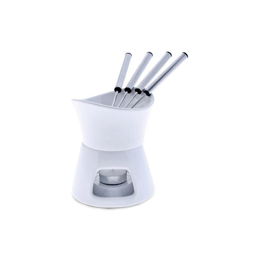Swissmar F66322 Glow Chocolate Fondue Set, 7 pieces, Ceramic/Stainless steel, White, 280ml, Chocolate Fondue, Tealight heated/microwave and oven safe, Dishwasher safe, Gift Set