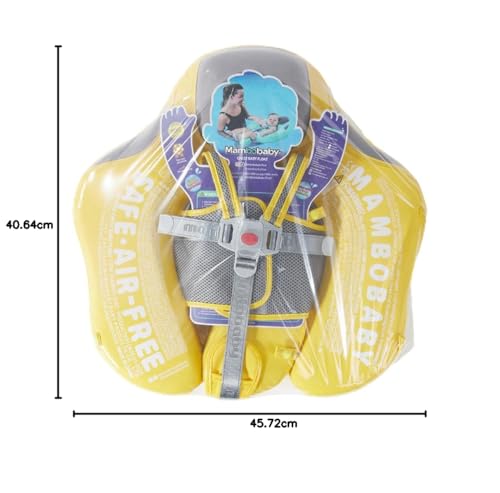 HECCEI Baby Swim Ring, Mambobaby Non-Inflatable Swim Float for Baby, Durable Soft Waterproof Swimming Trainer for Children 3-24 Months.