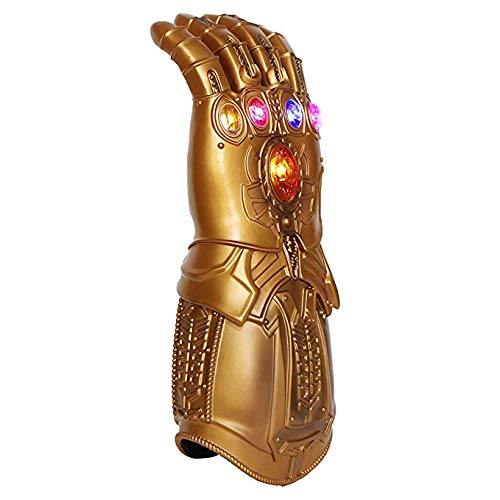 UrMsun Iron Man Infinity Gauntlet for Kids with 2 spare batteries, Iron Man Glove LED with Kids Stones.