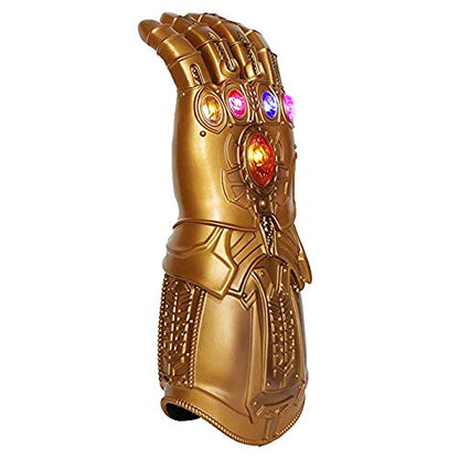 UrMsun Iron Man Infinity Gauntlet for Kids with 2 spare batteries, Iron Man Glove LED with Kids Stones.