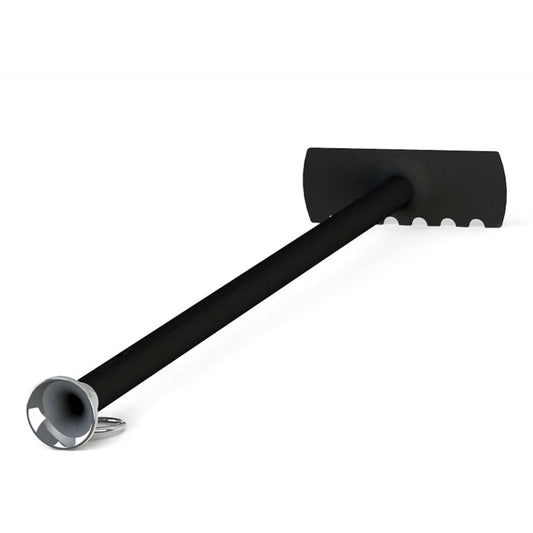 Morsø Ash Shovel and Fire Poker in One - Steel ember pusher for grill, fireplace, and Forno outdoor oven, in a clean design, 50.5 cm long, black.