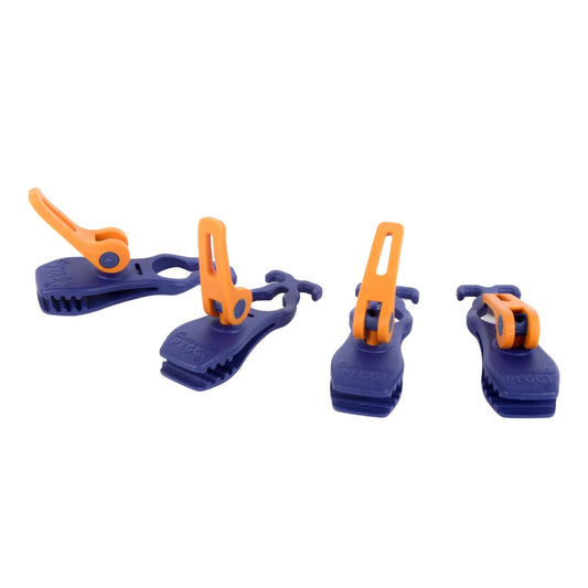 Peggy Peg - Crocodile Peggy 4 Piece Awning Clamps - multipurpose clamps for awnings, tents, tarps, tent floors & covers - crocodile clamps for outdoor & camping - tent tarp clips