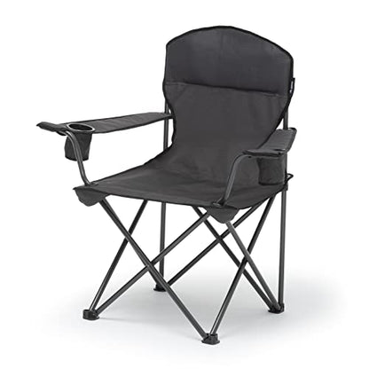 Qeedo Johnny XL camping chair foldable (up to 150 kg), folding chair with 2 cup holders.