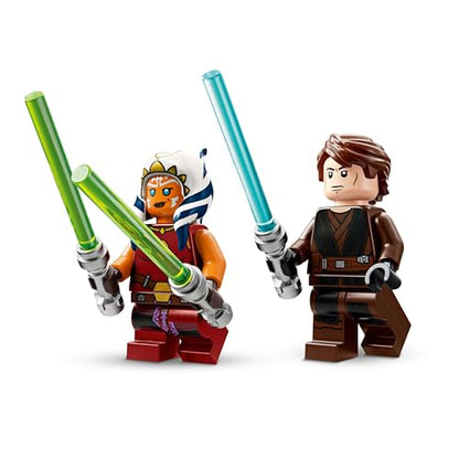 LEGO Star Wars 75401 Ahsoka's Jedi Interceptor, Starfighter for The Clone Wars fans, with Ahsoka Tano & Anakin Skywalker minifigures, lightsabers, and R7-A7, for boys and girls ages 8+.