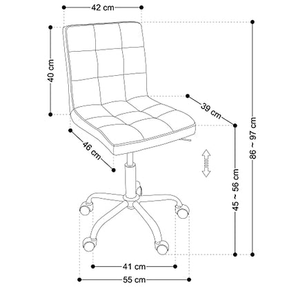 Beltom® Swivel Chair Office Chair Desk Chair Adjustable Height PC Chair Ergonomic - White