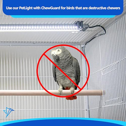 HappyBird Lighting Company - Bird Lamp for Songbirds - Full Spectrum LED Daylight Lamp - Simulates natural environment - For happy, content birds - Length: 45 cm