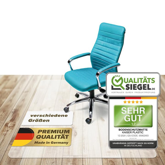 Emperor desk mat clear 117x153 cm - Transparent desk pad - Desk chair pad - Non-slip chair mat - Office chair protector - Chair mat