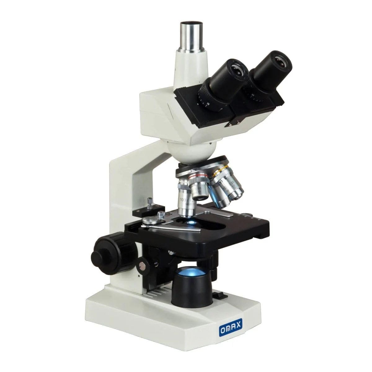 AmScope M83EZ-C50S OMAX 40X-2500X LED Digital Trinocular Lab Compound Microscope with 5MP Camera and Mechanical Stage