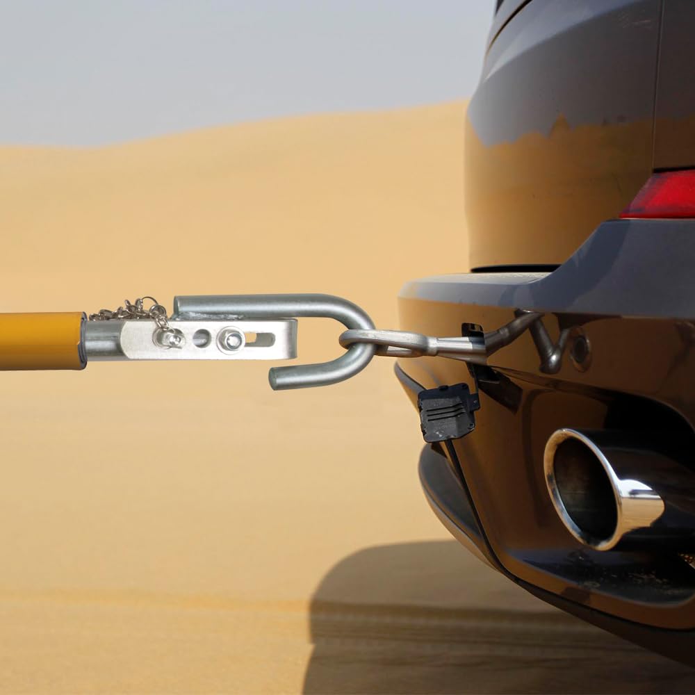 Anbull 2-Piece 5T Tow Strap Emergency with Spring Damping, Towing Length 175cm, Max. Towing Capacity: 5000kg