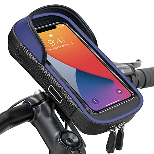 Vitalismo Waterproof Phone Holder Bike Handlebar Bag with 360° Rotatable Bike Mount for 7 Inch Smartphone GPS with Rain Cover.