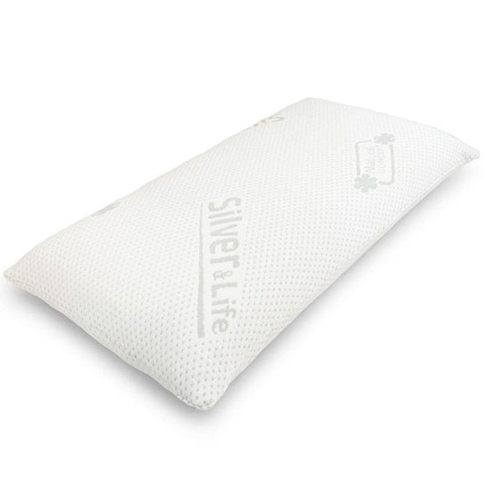 Gorilla Healthy Orthopedic Neck Pillow Silver Neck - viscoelastic pillow, memory foam headrest with Silver & Life cover - 70x34cm - height 13cm