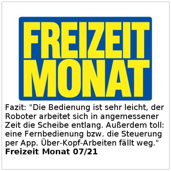 Sichler Household Appliances Window Cleaning Robot: Professional Window Cleaning Robot PR-040 with Bluetooth, App & Safety Rope (Window Vacuum Cleaner, Window Cleaning Robot Battery, Window Cleaning)