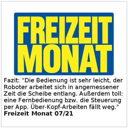 Sichler Household Appliances Window Cleaning Robot: Professional Window Cleaning Robot PR-040 with Bluetooth, App & Safety Rope (Window Vacuum Cleaner, Window Cleaning Robot Battery, Window Cleaning)