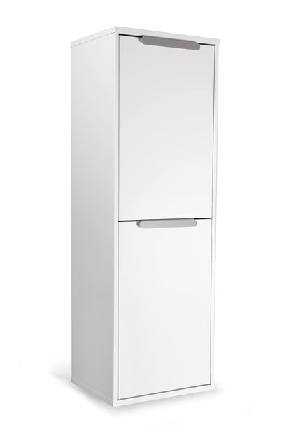 ARREGUI Ecoclas CR201-E steel waste separation system | 2 compartments trash can for kitchen | 2x17L (34L) | 2 compartment garbage can | removable inner bins + handle | recycling cabinet for waste separation | white