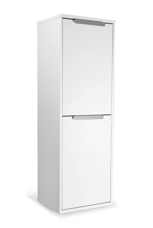 ARREGUI Ecoclas CR201-E steel waste separation system | 2 compartments trash can for kitchen | 2x17L (34L) | 2 compartment garbage can | removable inner bins + handle | recycling cabinet for waste separation | white