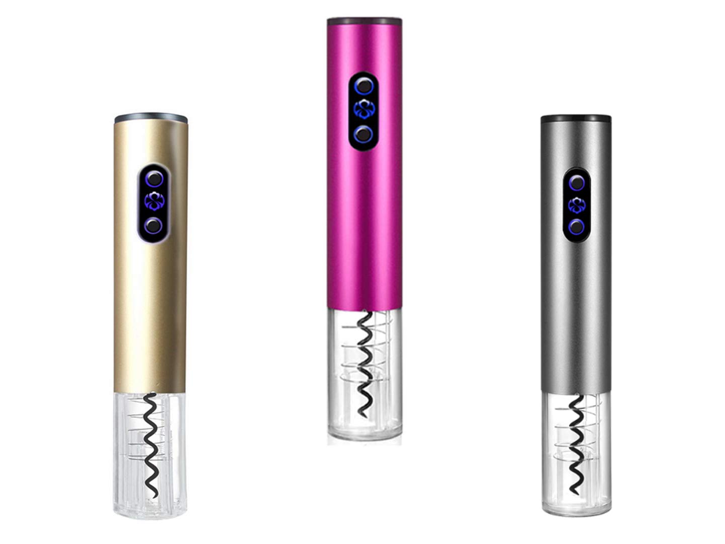 Corkscrew, Bi-Comfort Electric Wine Opener, Automatic Bottle Opener, Wine Bottle Opener Luxury Gift Set includes foil cutter, wine pourer, and vacuum wine stopper.