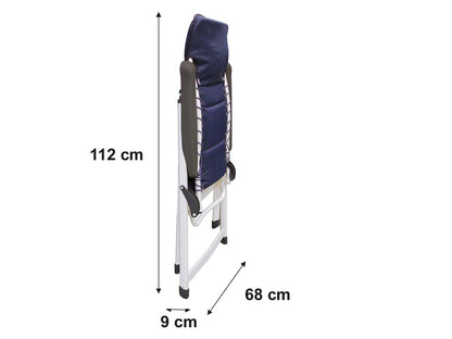 Luxury camping set - large aluminum camping table with comfortable, lightweight, and foldable chairs - easy to store.