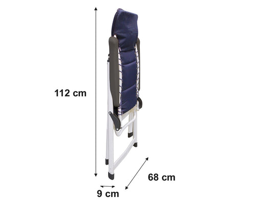 Luxury camping set - large aluminum camping table with comfortable, lightweight, and foldable chairs - easy to store.