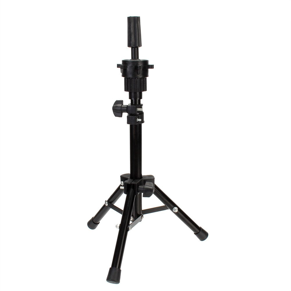 Neverland Wig Stand, Doll Head Stand for Hairdressers Practice Head Stand for Dolls Head Holder Styling Head Mannequin Head with Carry Bag Wig Head Holder Black